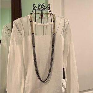 NWT black and gold necklace